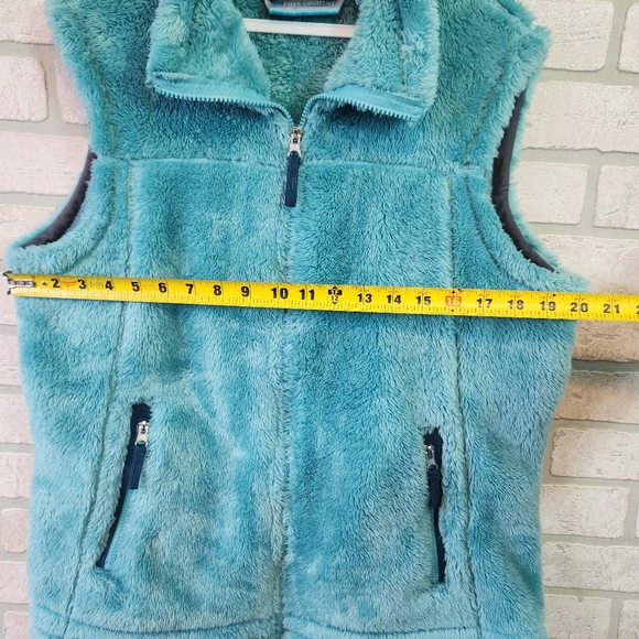 Free Country Womens Teal Soft Cozy Full Zip Vest L - Picture 10 of 13